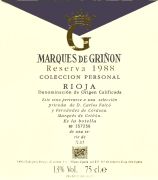 Rioja_M de Grinon 1988